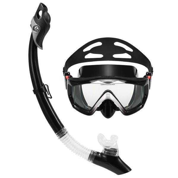

three-window panoramic snorkeling scuba dive mask anti-fog snorkeling goggles mask glasses underwater full face