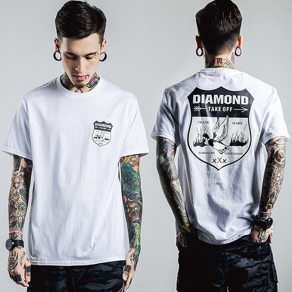 

европа и соединенные штаты прилив футболку прилив бренда с коротким рукавом футболки уличной моды летом приток мужчин с короткими рукавами, White;black