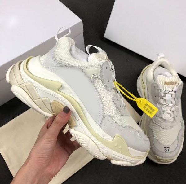 

Новый дизайнер представляет новый Повседневная обувь мужчина женщина кроссовки высокое качество смешанные цвета толстый каблук дедушка тренер обувь оригинальный обувной коробке