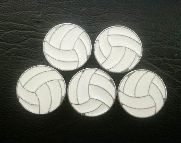 

100pcs/lot 8mm volleyball sport slide charm fit for 8mm diy leather wristband bracelet fashion jewelrys, Bronze;silver