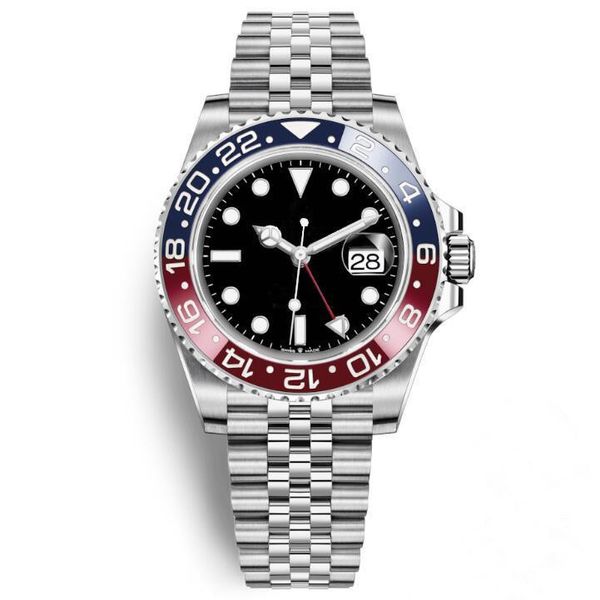 

Последние новые модели роскошных мужских наручных часов Basel Red Blue Pepsi GMT Часы Автом
