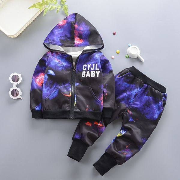 

boys clothes sets autumn winter children casual coats+pants 2pcs tracksuits for baby boys sports suits clothing outfits, White