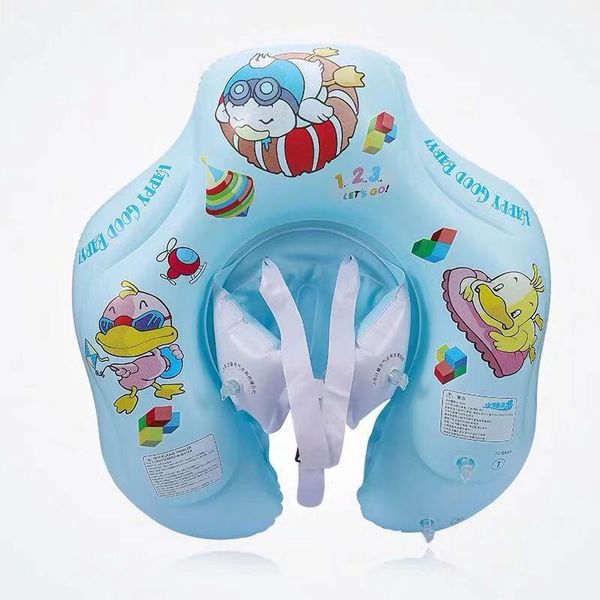 

pvc inflatable newborn baby's swim ring baby buoy manufacturers profession production double-balloon anti-falling baby buoy, Red;blue
