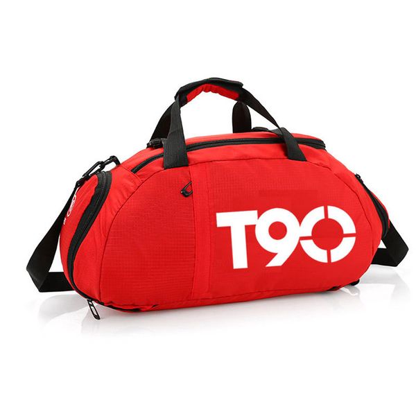 

t90 waterproof men sport gym bag women fitness outdoor separate space for shoes pouch rucksack hide backpack sac de bolsa