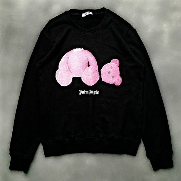 

mens designer hoodies givh4 new fashion brand luxury graffiti cartoon cartoon pink bear letter printed sanitary clothes designer, Black