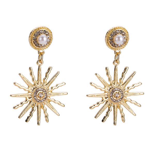 

exaggerated alloy star studded diamond earrings bohemian women earrings gold silver stylish earrings ing, Golden;silver