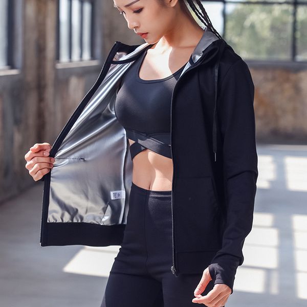 

sweat coats womens sports jackets ladies running shirts hooded exercise coats crazy quick sweating jacket