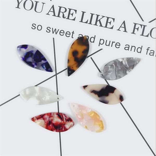 

8pcs/lot 36*16mm drop shape tag acetic acid acrylic charms for earring pendant earring accessories diy handmade jewelry making, Blue;slivery