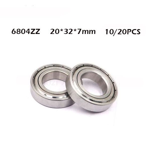 

10pcs or 20pcs 6804 6804zz 6804rs 6804-2z 6804z 6804-2z zz 2rz deep groove ball bearings 20 x 32 x 7mm high quality