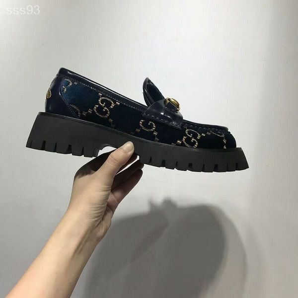 

2020 personality thick bottom muffin women's shoes british style leather small shoes non-slip waterproof factory direct sales size 35-4, Black