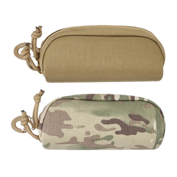 

2 pieces sunglasses box storage nylon with d-rings glasses travel carrier, Black