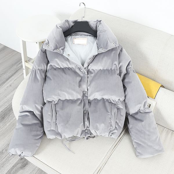 

2018 new thick warm winter parka women new fashion temperament bread jacket cotton velvet coat female students warm overcoats, Black