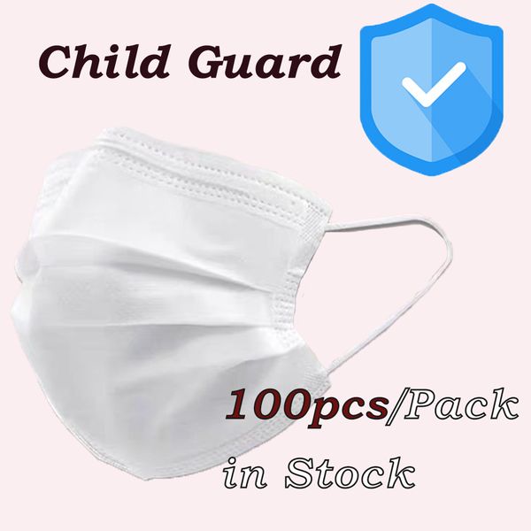 

100шт детские одноразовые нетканые антипылевые маски 3-слойные анти-загрязнения pm2. 5 пылезащитная маска для рта earloop