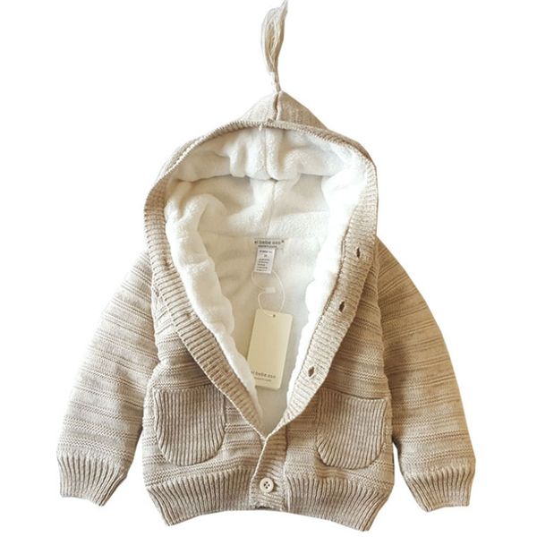 

kids winter kids autumn jackets for girls fleece jacket enfant toddlet girl clothes winter baby boys coat knitted hoodie, Blue;gray