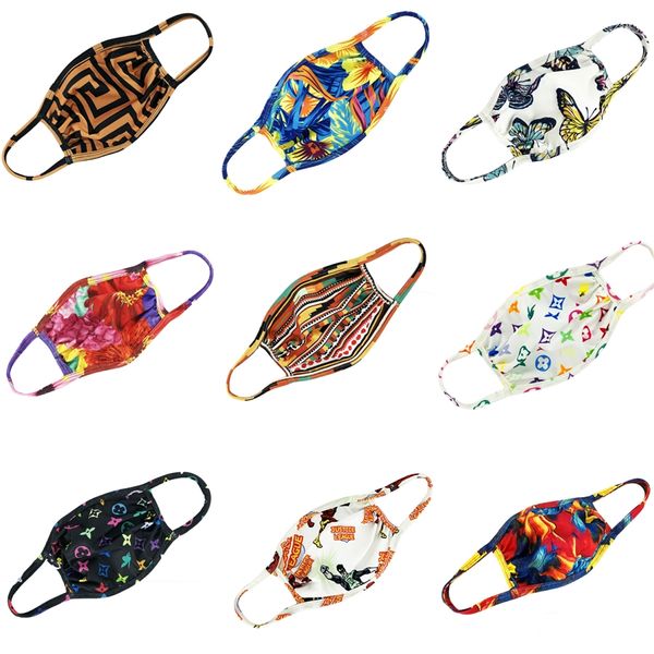 

anti dust face mouth er children pm2.5 mask dustproof anti-l washable reusable cotton designer printed masks rr #876, Black