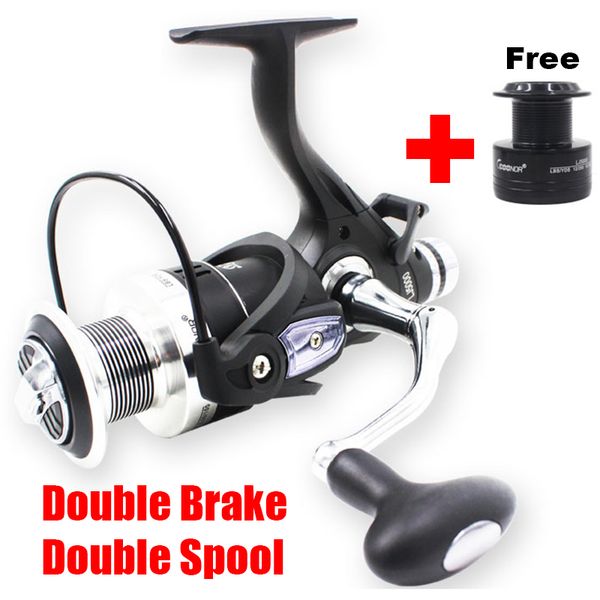 

new double spool fishing reel double brake metal spool spinning reel fishing carp reservoir lure casting