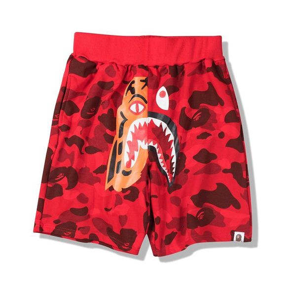 

2018 ape pants cartoon off teen personality casual pants white men's loose terry shorts justin bieber trousers for men fear of god sal, Black;white