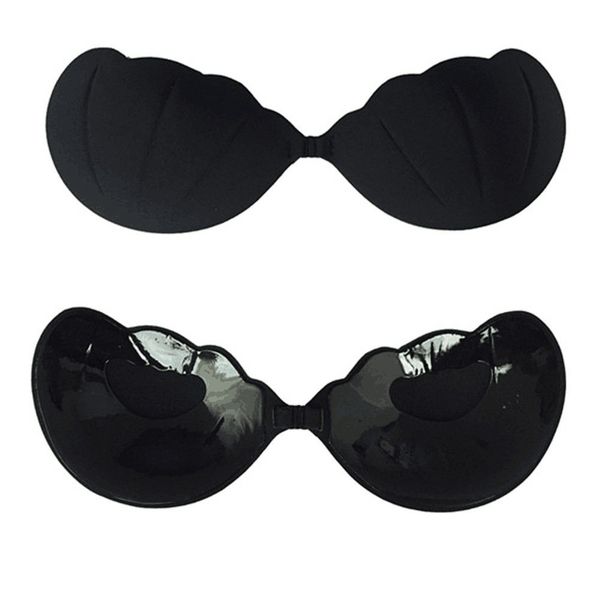 

женщины дамы сексуальная передняя застежка бюстгальтеры без бретелек бюстгальтер бесшовный клей невидимый силиконовый гель волшебные палочки, Black;white