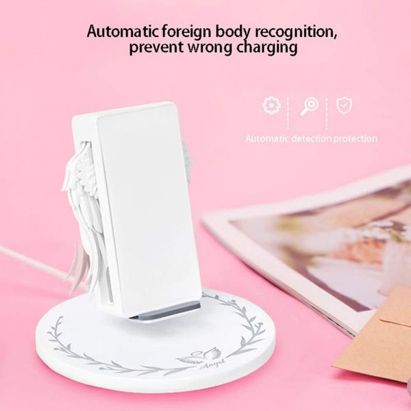 

special wireless charger angel wings 10w wireless charging stand,compatible iphone/galaxy huawei fast-charging wireless charger