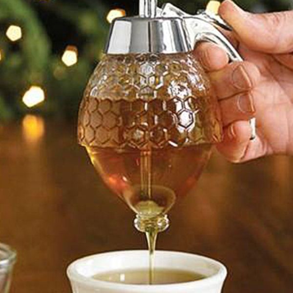 

glass crystal honey dispenser transparent honey storage container bottle ys-buy