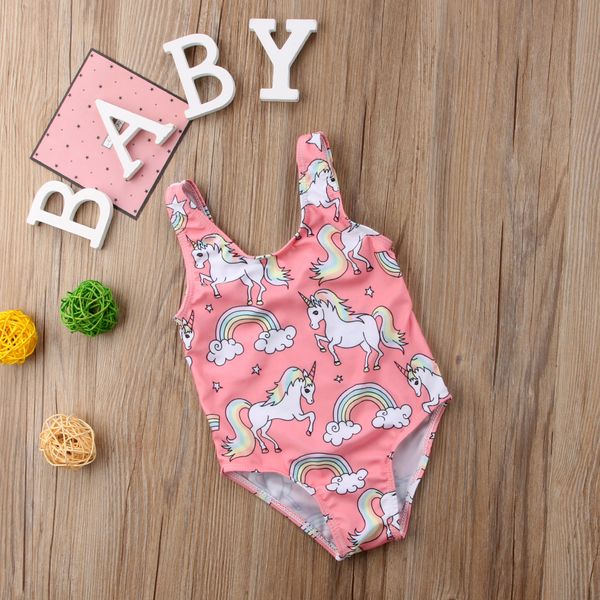 

lovely summer baby bathing suit 2018 baby girl swimsuit unicorn swimwear swimming bikini bathing costume