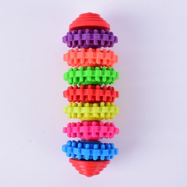 

pet dog cat chew toys ring healthy gums amusing gear swivel dental care teethers