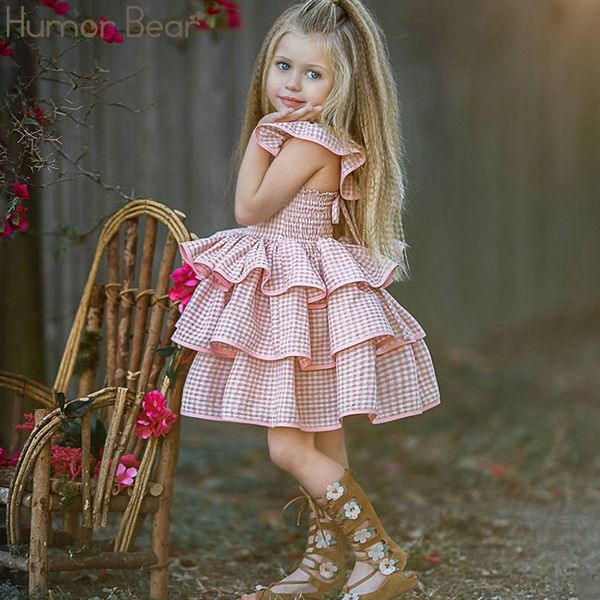 

children summer new baby girls' clothing plaid flying sleeves backless dress party fashion kids baby girl dress, Red;yellow