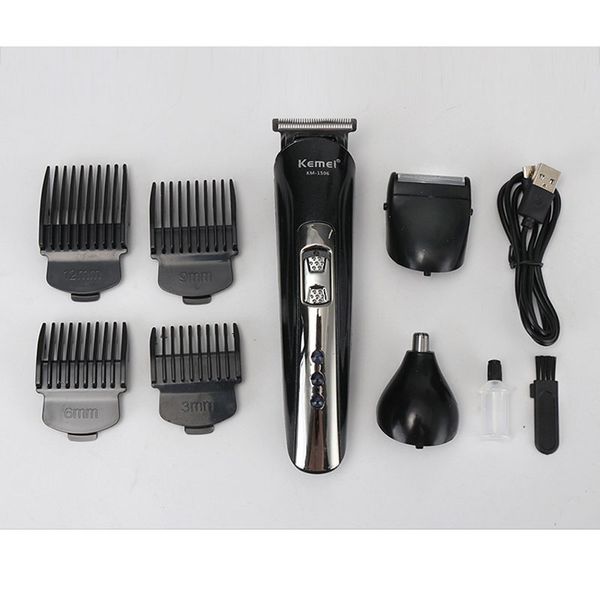 

3 in 1 multifunction trimmer rechargeable hair clipper electric nose razor men's beard shaver stainless steel blade cutter 42d bwkf cne