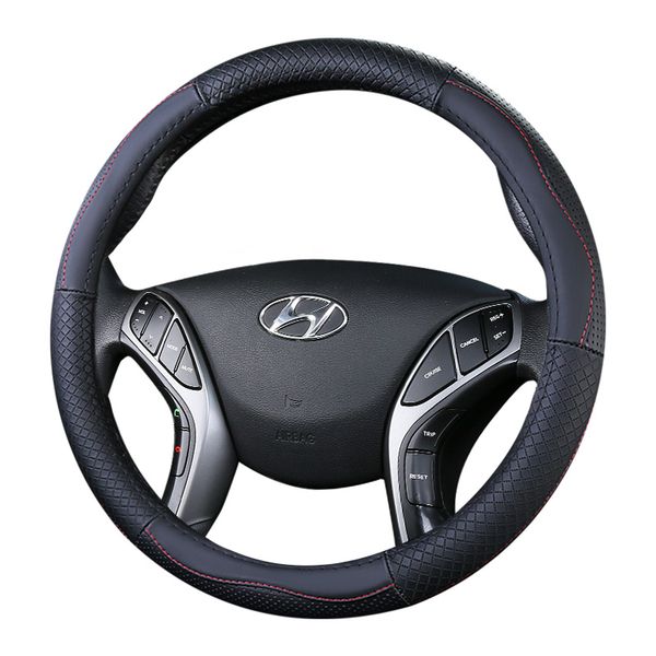

layer leather wheel steering covers for grand i10 i20 i30 gt i40 ix20 ioniq veloster xcent h-1 starex genesis coupe