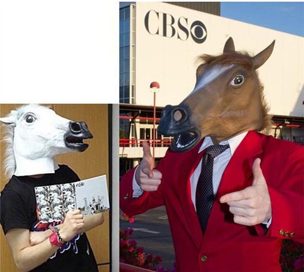 

Horse Fashion Mask Party Style Halloween Gras Carnival Black White Brown Like Real Model Casual Apparel