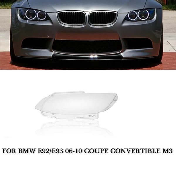 

car headlight lens for e92 e93 transparent cover car light lens coupe convertible 3 series m3 for 2006-2010