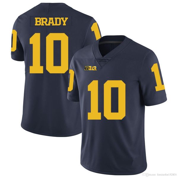 

tom brady michigan wolverines navy blue jabrill peppers donovan peoples-jones jehu chesson chase winovich ncaa college jersey, Black
