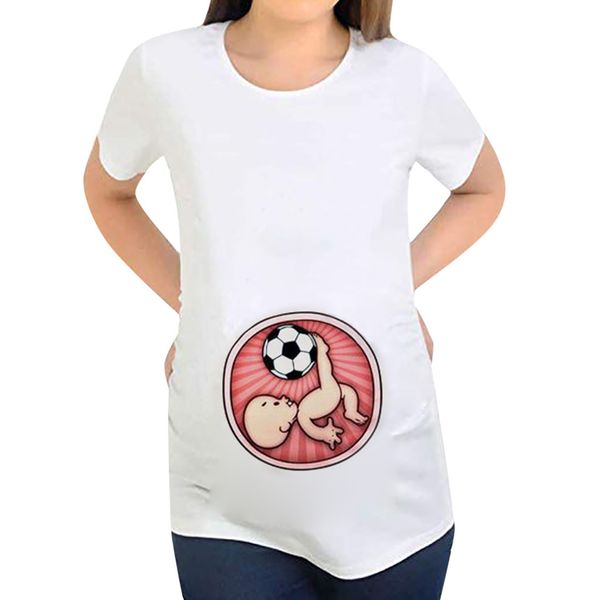 

pregnancy clothes maternity summer t-shirt cartoon clothes breastfeeding nursing blouse clothes for pregnant women zf, White