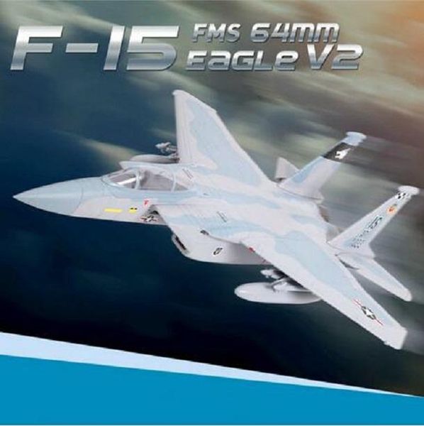 

fms 64mm f15 f-15 v2 eagle ducted fan edf jet sky camo 4s fms rc airpllane modern fighter model hobby plane aircraft avion pnp