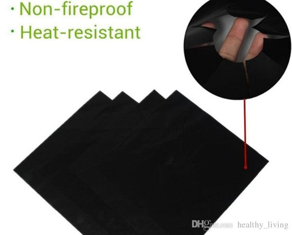 

4pcs glass fiber gas stove protectors reusable gas stove burner cover liner mat pad home kitchen tools fit almost gas stoves