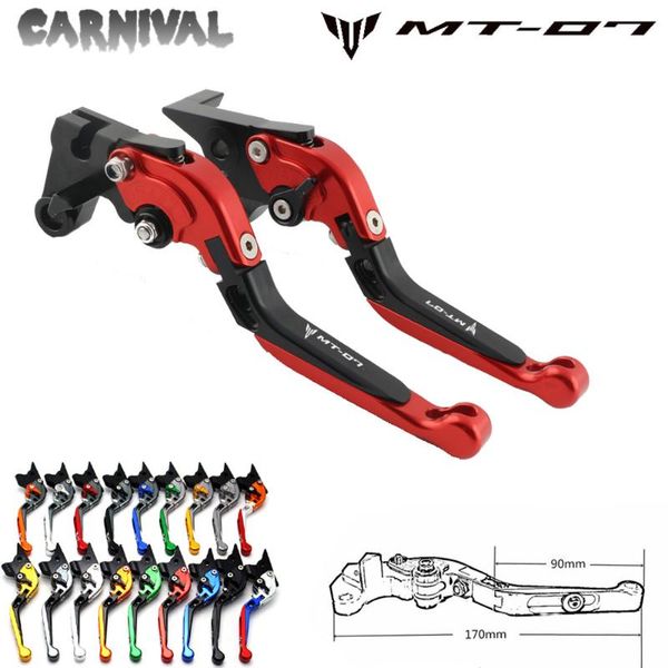 

for mt-07 mt 07 mt07 2014-2018 motorcycle accessories adjustable extendable brake clutch levers mt-07