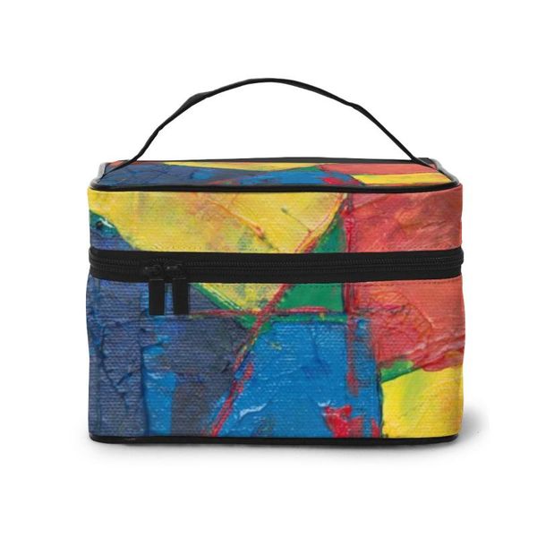 

a makeup bag wash bag receptacle cosmetic abstract painting (20