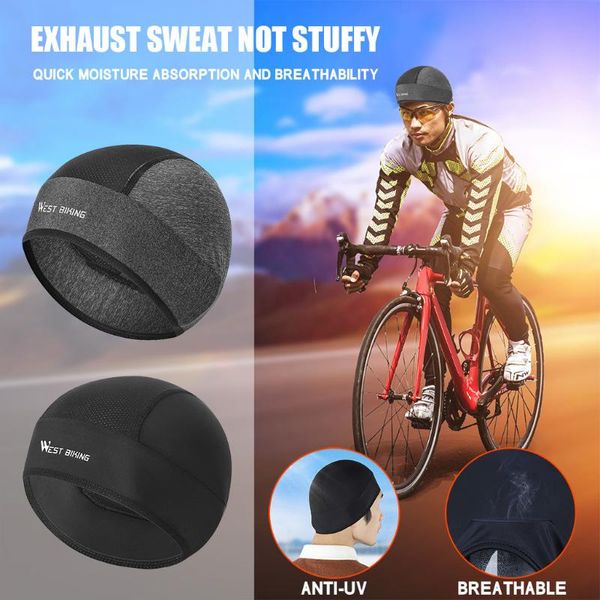 

summer sport caps ice silk anti-uv cycling helmet hat running mtb bike bandana quick-drying headband motorcycle headwear jp3, Black