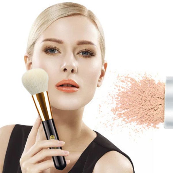 

single white sharp wool mixed fiber powder brush animal hair honey powder brush