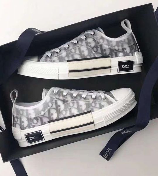 

branded women oblique technical canvas textured letter print lace-up sneaker deigner men white black two-tone rubber sole casual shoes