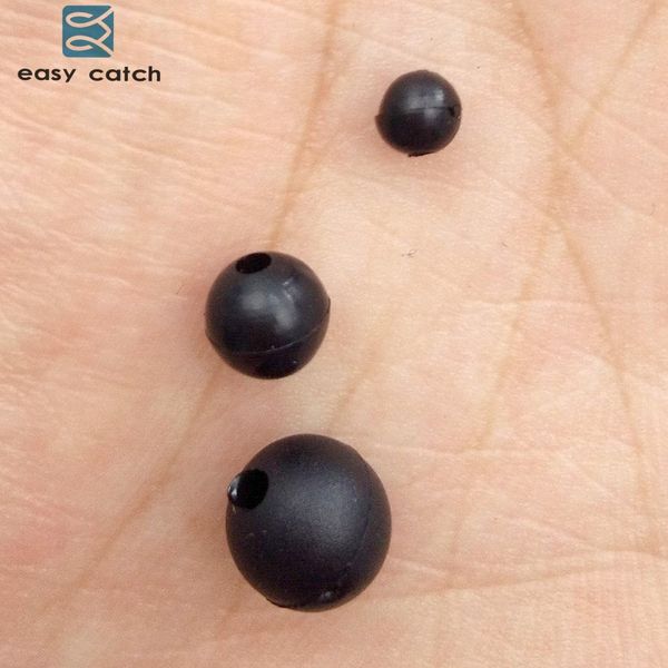 

easy catch 50pcs diameter 4mm 5.5mm 8mm soft carp fishing beads black round floating rig beads carp fishing accessories