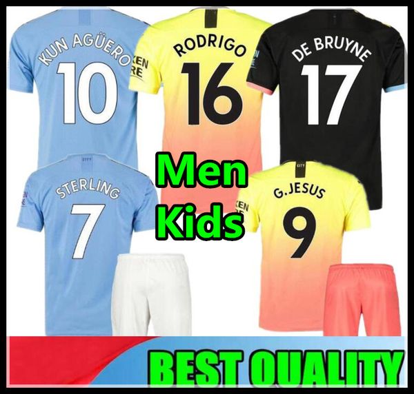 

19 20 soccer jersey 2019 2020 city jesus mahrez de bruyne kun aguero football shirt camiseta mendy walker silva man uniforms manchester, Black;yellow
