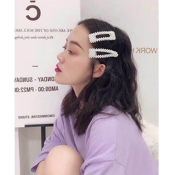 M Mism 3 5inch Korean Elegant Shiny Full Pearls Women Hairpins For