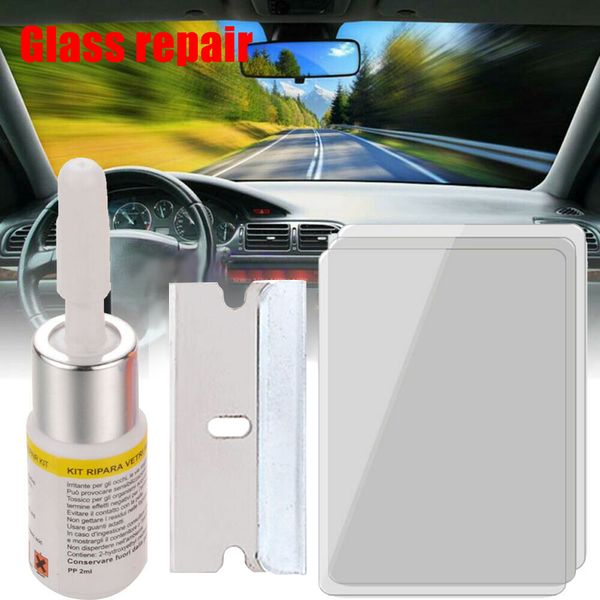 

car window cracked glass repair recover kit windshield diy-tools glass scratch