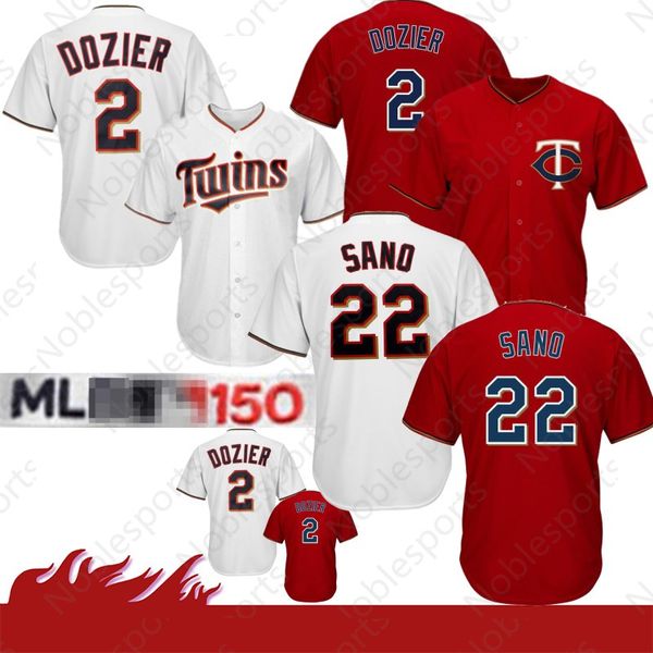

Stitched Minnesota # Twins jersey Baseball jerseys 2 Brian Dozier jerseys 22 Miguel Sano Embroidery Logos jerseys