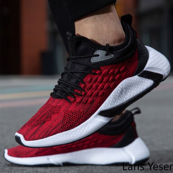 

2020 light outdoor men running shoes fitness sports sneakers jogging walking men's sneakers solid athletic breathable footwear