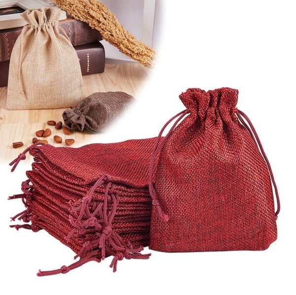 

20 шт. набор ткань сумки для упаковки ювелирных изделий дард красный цвет небольшой подарочный пакет мешок хранения drawstring мешок конфеты, Pink;blue