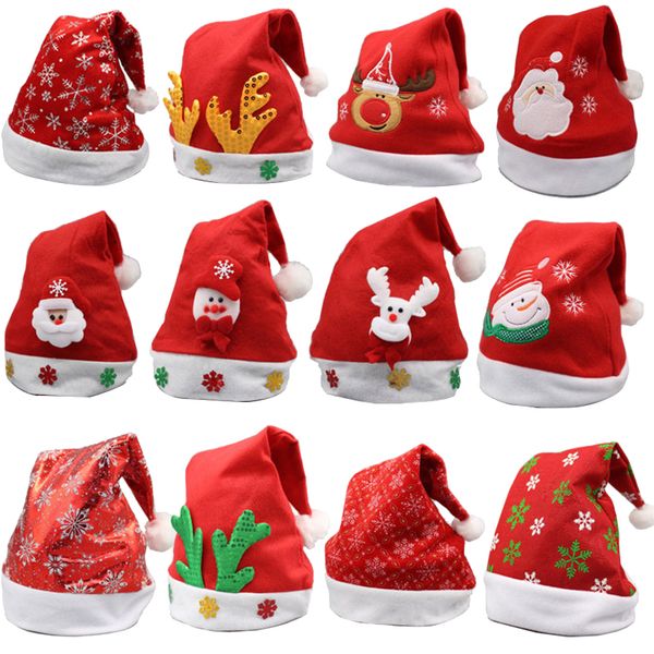 

christmas ornaments decoration christmas hats santa hats children women men boys girls cap for party props s5010