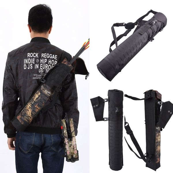 

archery multifunctional cylinder arrow durable oxford cloth backbag arrow pot gathering bag