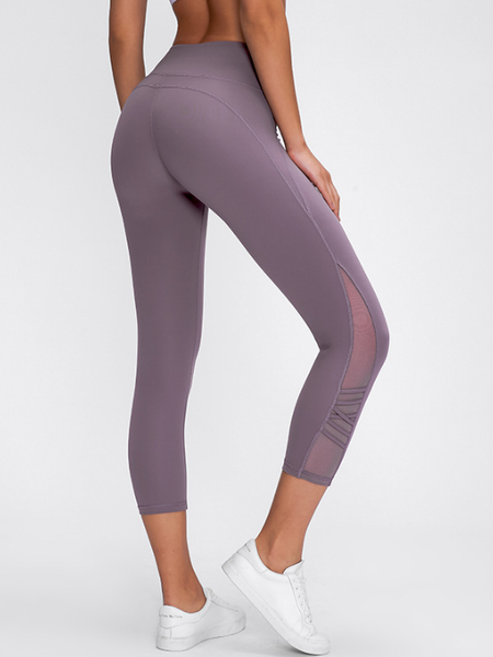 

women yoga pants minimalist crop knitted mesh jogger sports legings |u|emon yoga pants, White;red